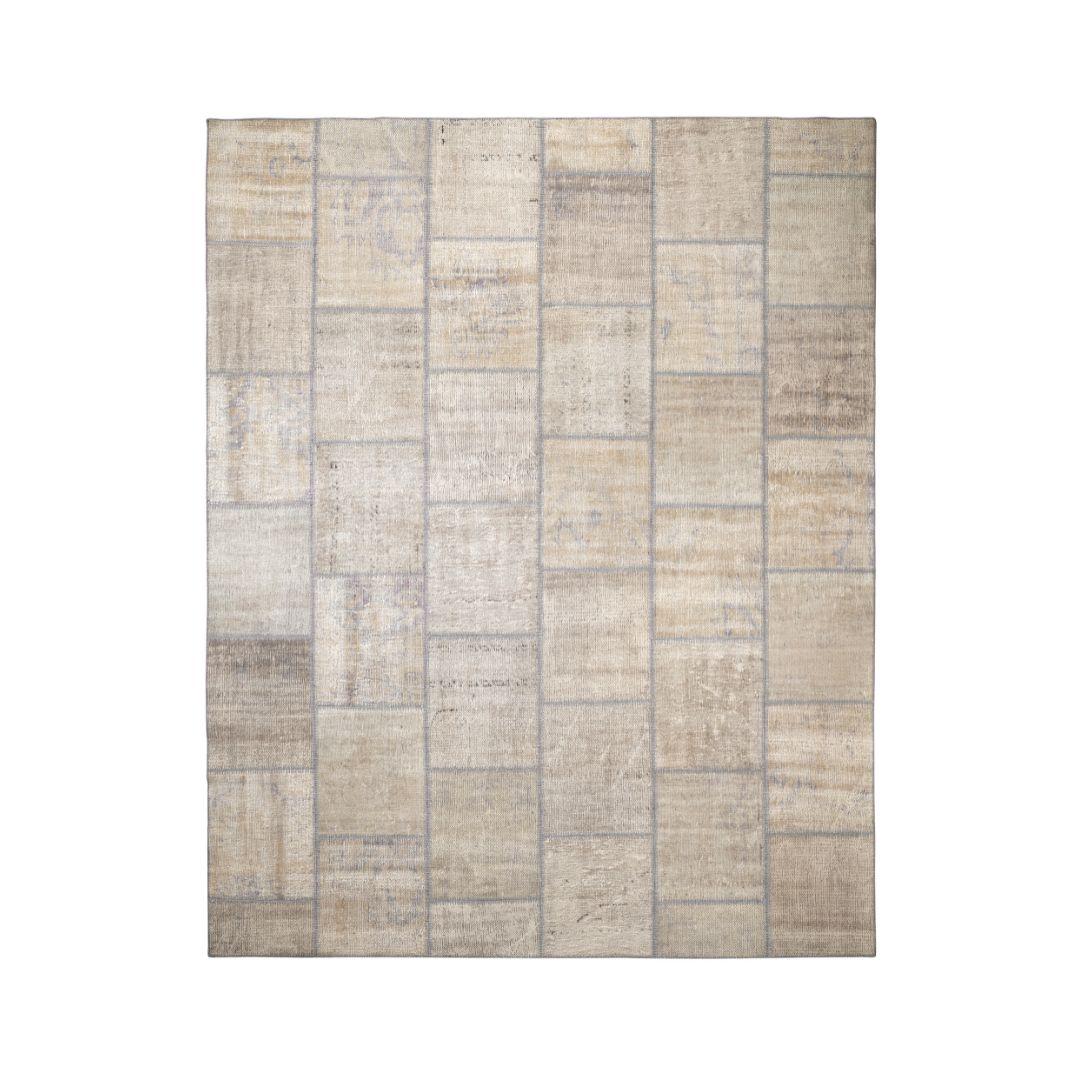 Vintage Beige Patchwork Turkish Rug - TUR-BEI-PAT-810-001 - Arconiz