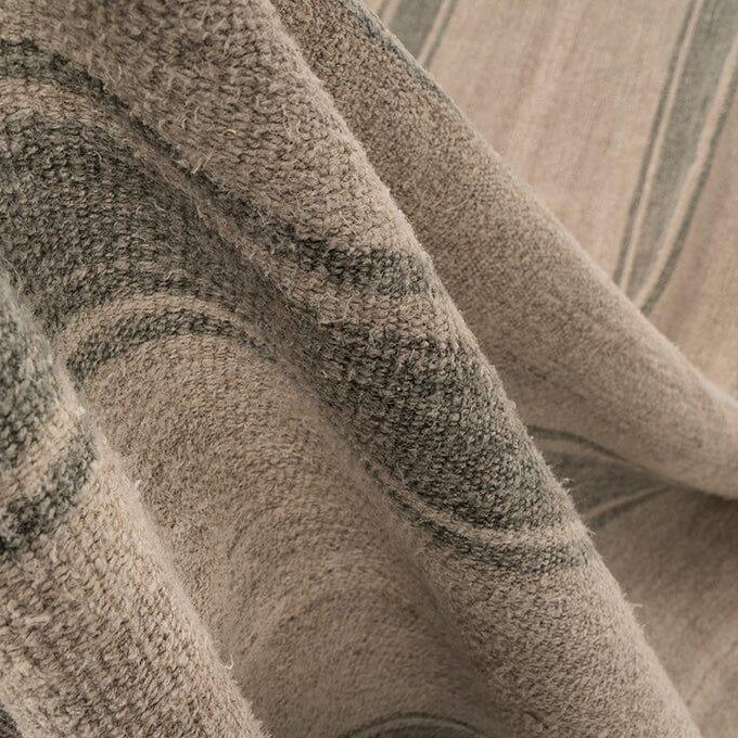 Hemp Bouquet Handwoven Vintage Hemp Rug, Anatolian - 01-00008 - Arconiz