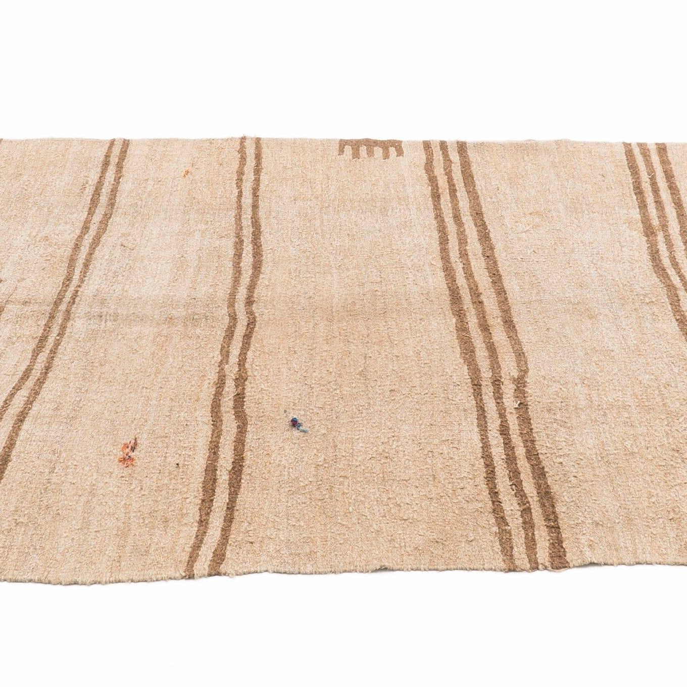 Handwoven Vintage Hemp Rug - 01-00051 - Arconiz