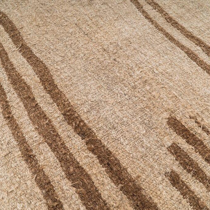 Handwoven Vintage Hemp Rug - 01-00051 - Arconiz