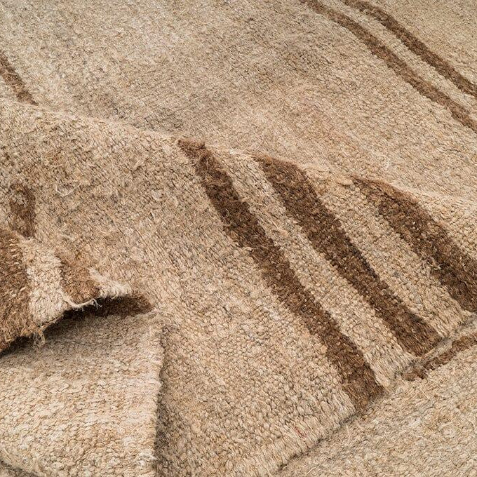 Handwoven Vintage Hemp Rug - 01-00051 - Arconiz