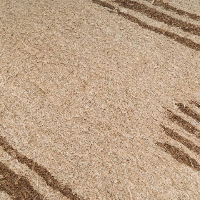 Hemp Bouquet Handwoven Vintage Hemp Rug - 01-00058 - Arconiz
