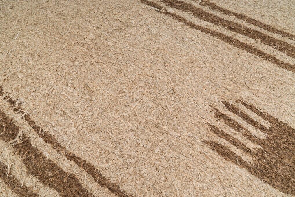 Hemp Bouquet Handwoven Vintage Hemp Rug - 01-00058 - Arconiz