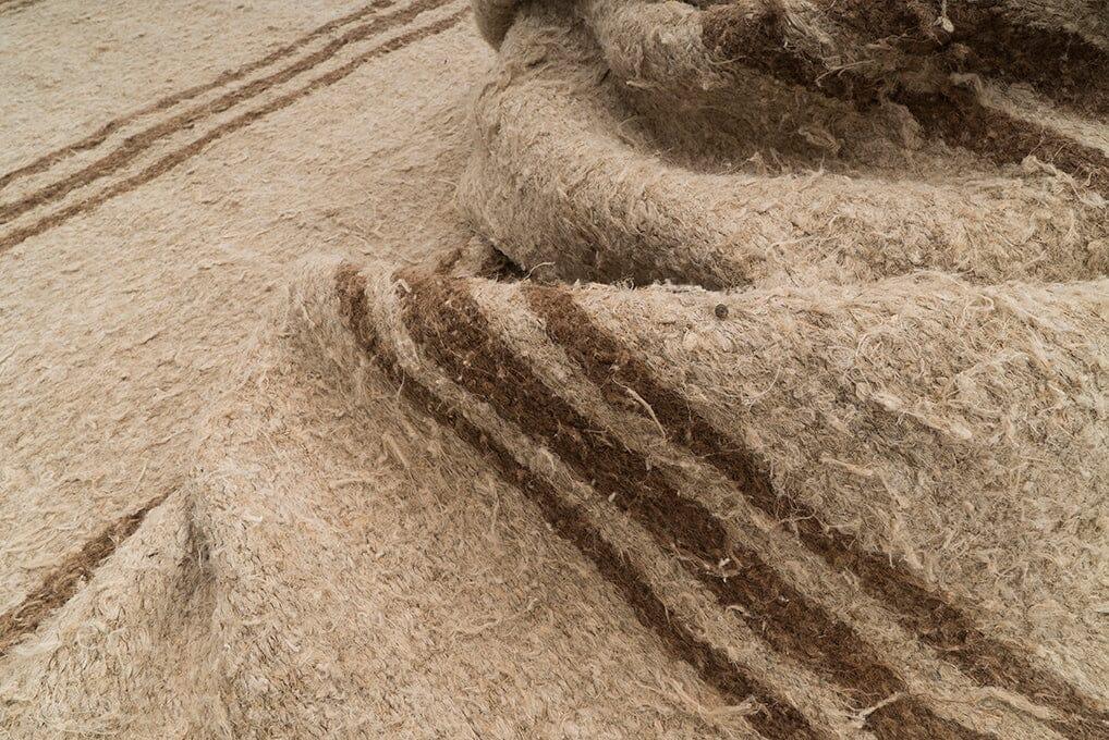 Hemp Bouquet Handwoven Vintage Hemp Rug - 01-00058 - Arconiz