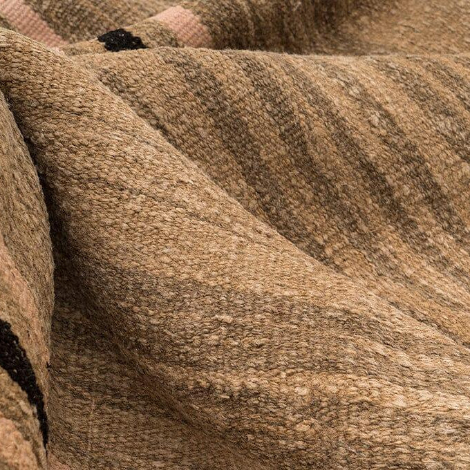 Hemp Bouquet Handwoven Vintage Rug - 01-00095 - Arconiz