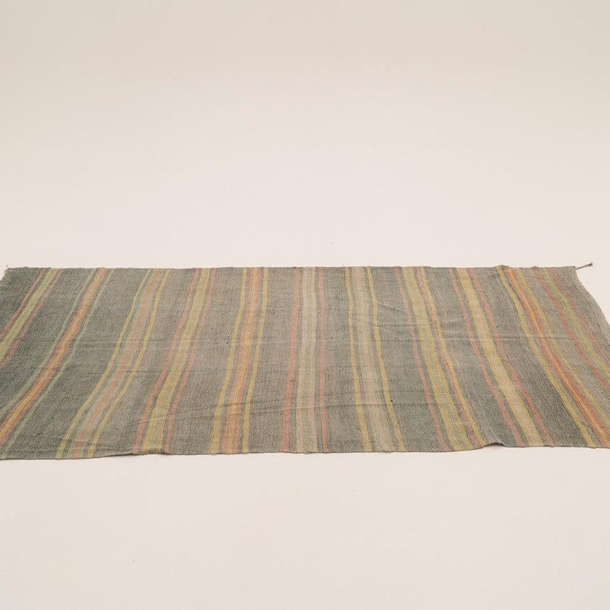 Hemp Bouquet Handwoven Vintage Hemp Rug - 01-00100 - Arconiz