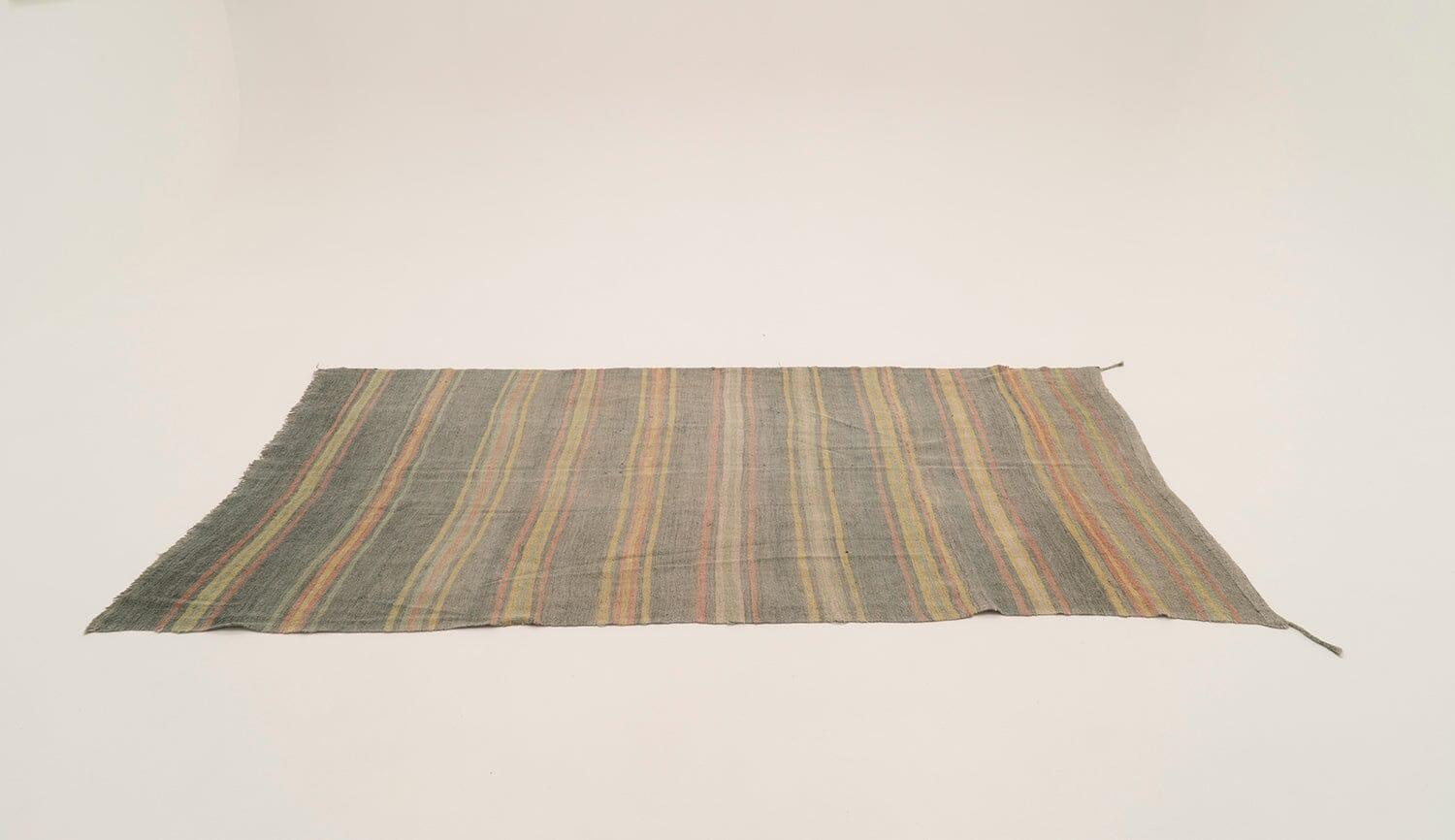 Hemp Bouquet Handwoven Vintage Hemp Rug - 01-00100 - Arconiz