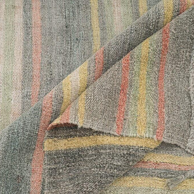 Hemp Bouquet Handwoven Vintage Hemp Rug - 01-00100 - Arconiz