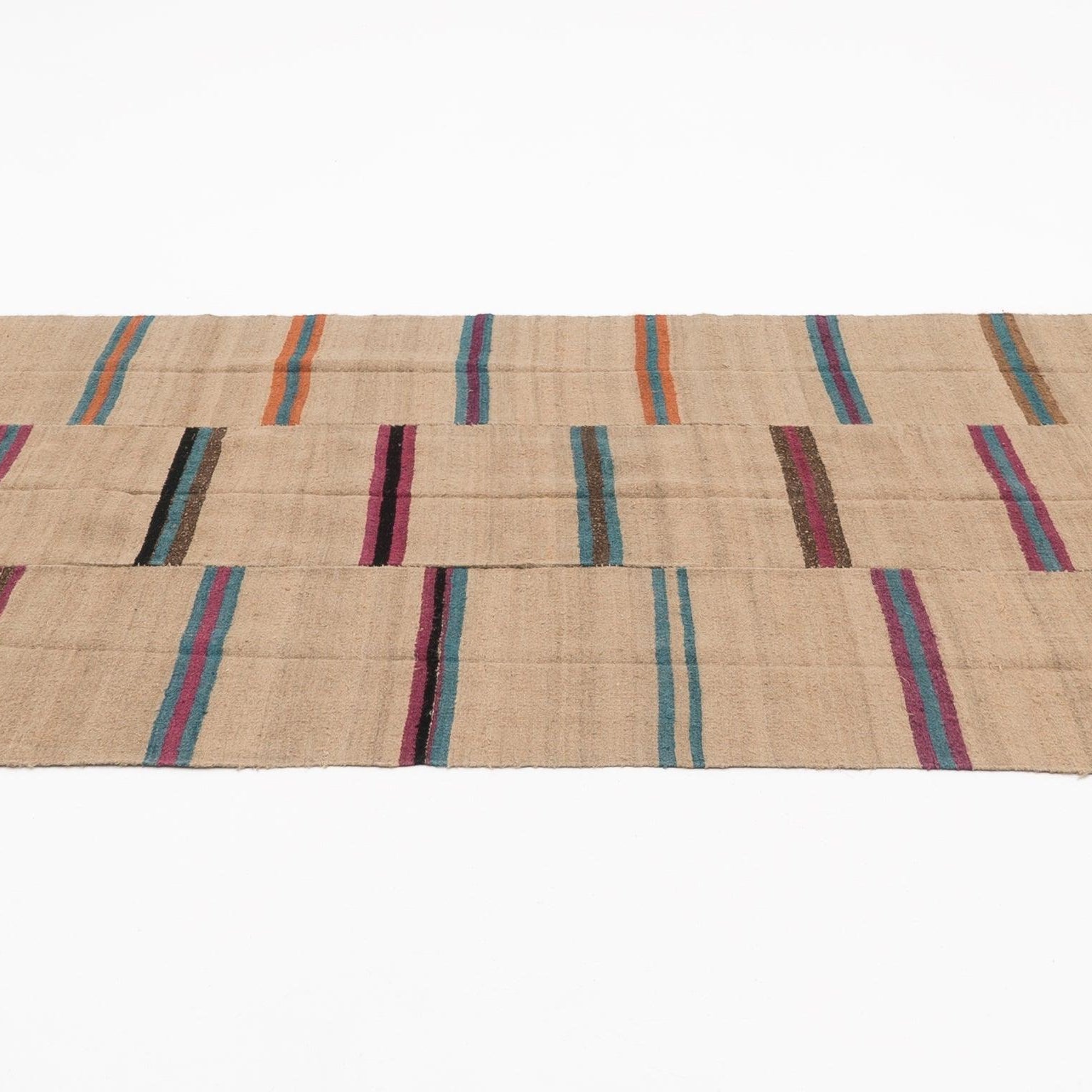 Hemp Bouquet Handwoven Vintage Hemp Rug - 01-00120 - Arconiz