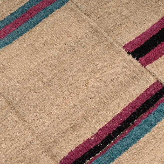 Hemp Bouquet Handwoven Vintage Hemp Rug - 01-00120 - Arconiz
