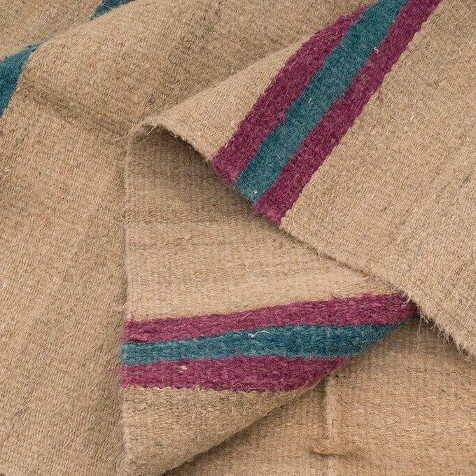 Hemp Bouquet Handwoven Vintage Hemp Rug - 01-00120 - Arconiz