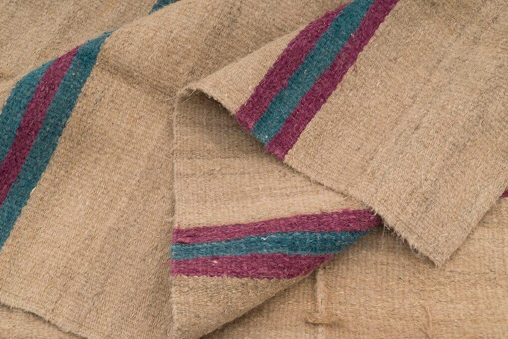 Hemp Bouquet Handwoven Vintage Hemp Rug - 01-00120 - Arconiz