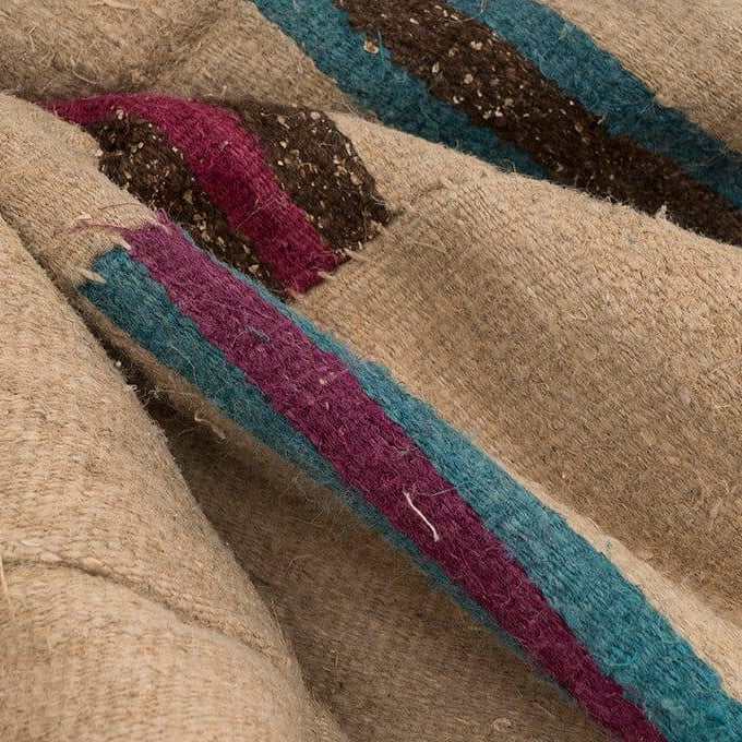 Hemp Bouquet Handwoven Vintage Hemp Rug - 01-00120 - Arconiz