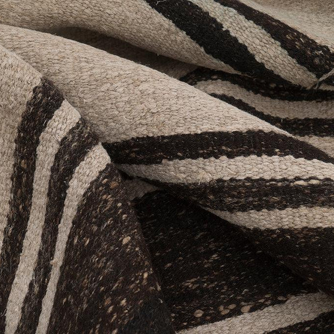 Hemp Bouquet Handwoven Vintage Hemp Rug - 01-00128 - Arconiz