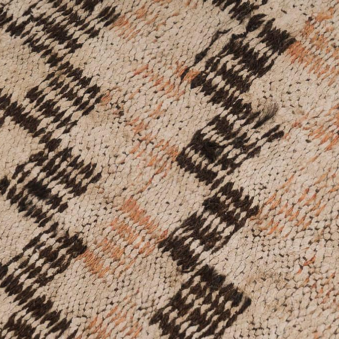 Hemp Bouquet Handwoven Vintage Hemp Rug, Anatolian Design - 01-00141 - Arconiz