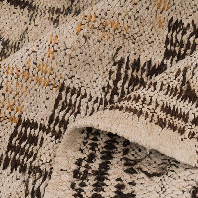 Hemp Bouquet Handwoven Vintage Hemp Rug, Anatolian Design - 01-00141 - Arconiz