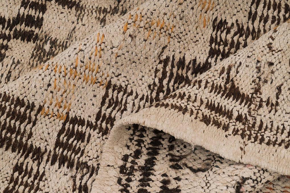 Hemp Bouquet Handwoven Vintage Hemp Rug, Anatolian Design - 01-00141 - Arconiz