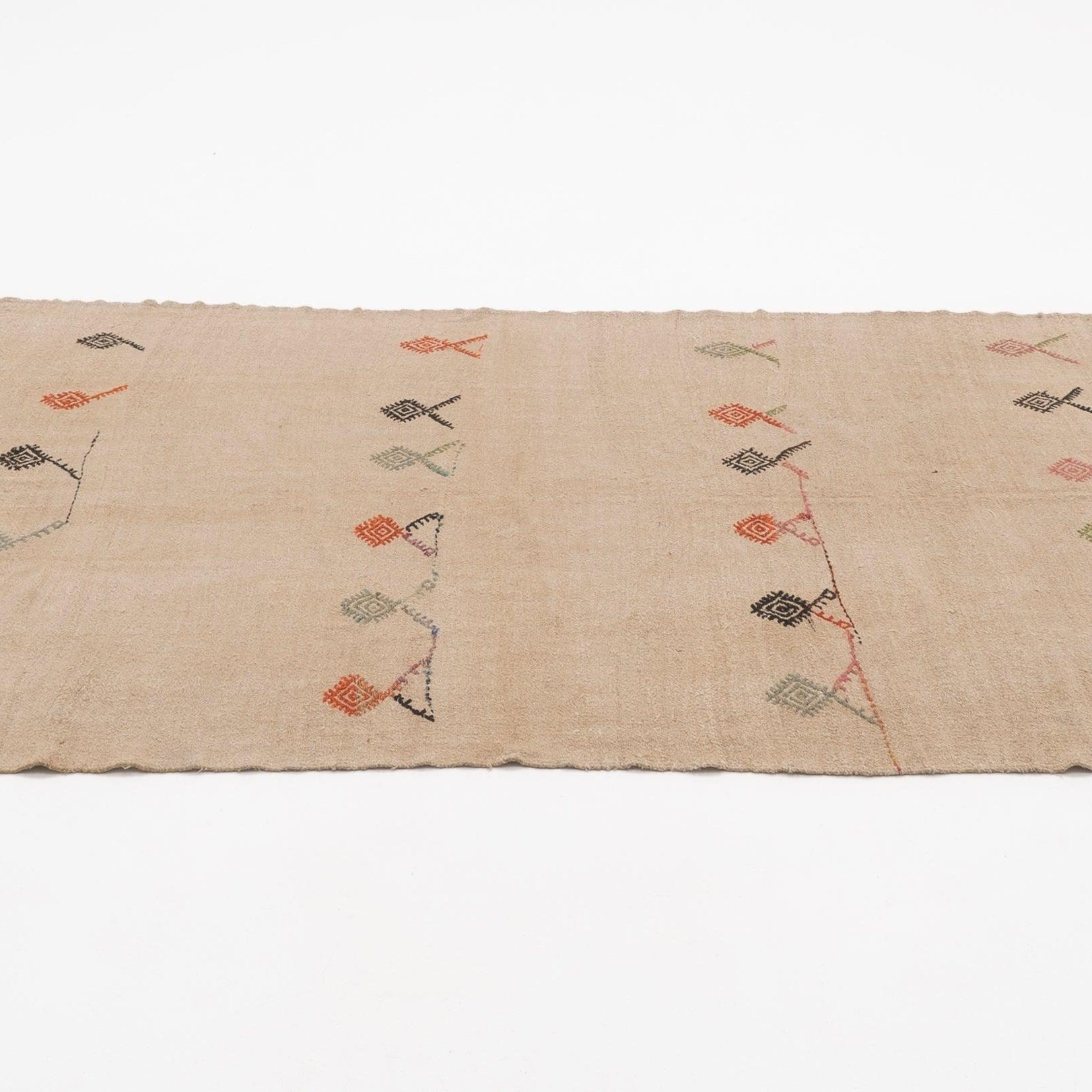 Handwoven Vintage Hemp Rug - 01-00164 - Arconiz