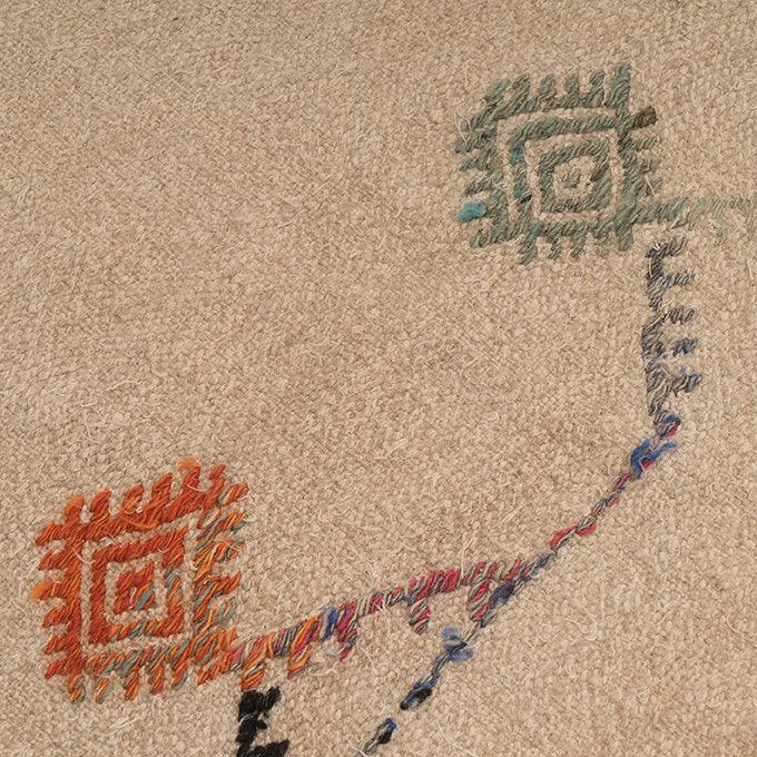 Handwoven Vintage Hemp Rug - 01-00164 - Arconiz