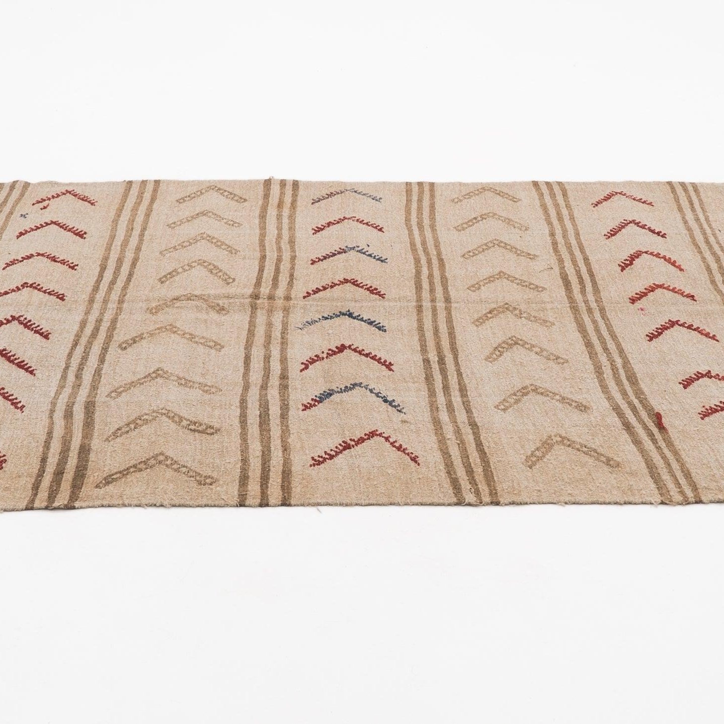 Hemp Bouquet Handwoven Vintage Hemp Rug - 01-00182 - Arconiz