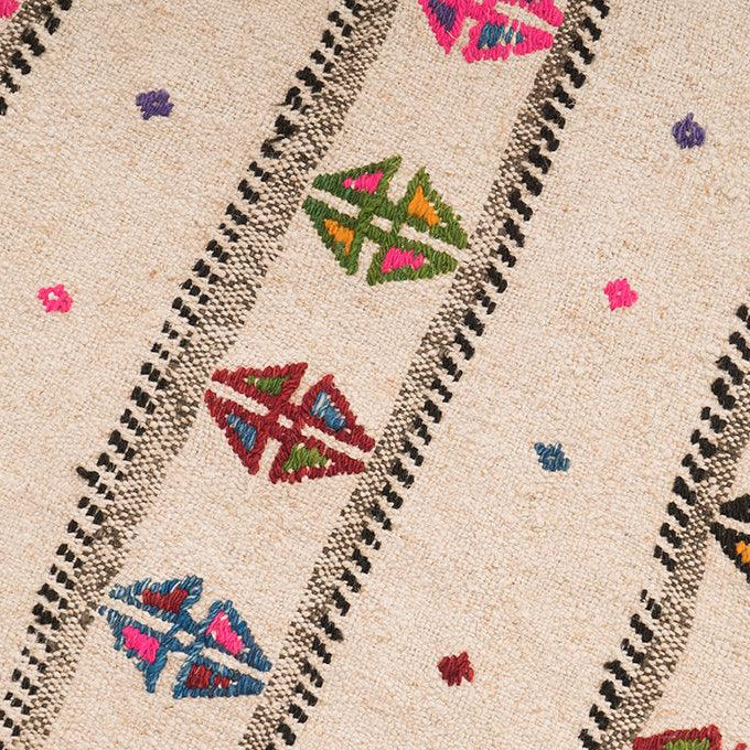 Hemp Bouquet Handwoven Vintage Anatolian Rug - 01-00212 - Arconiz