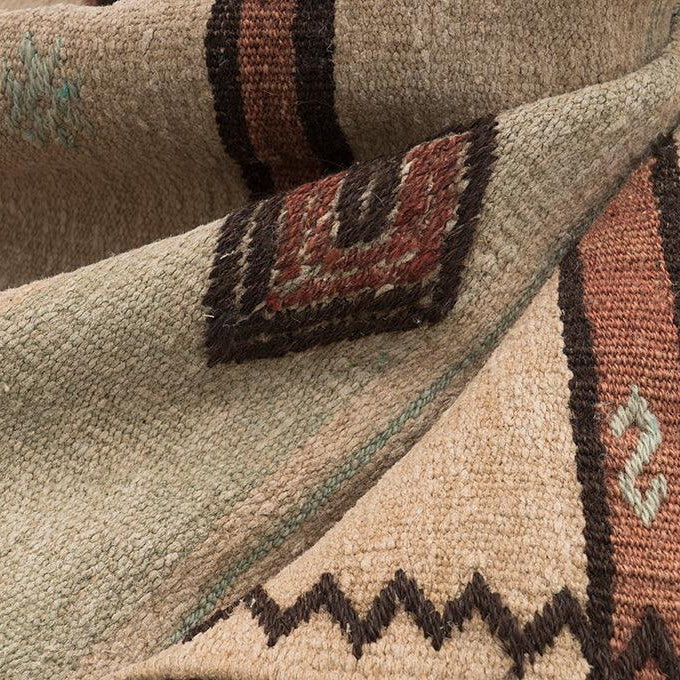 Hemp Bouquet Handwoven Vintage Hemp Rug - 01-00253 - Arconiz