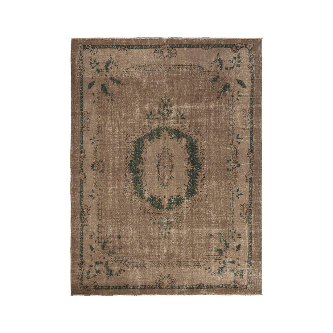 Vintage Brown Turkish Medallion Rug - TUR-BRN-TEA-68-007 - Arconiz