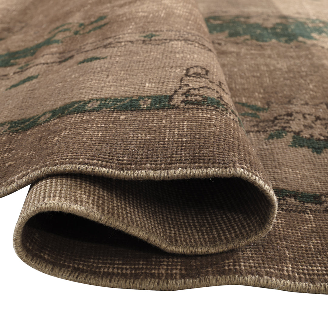 Vintage Brown Turkish Medallion Rug - TUR-BRN-TEA-68-007 - Arconiz