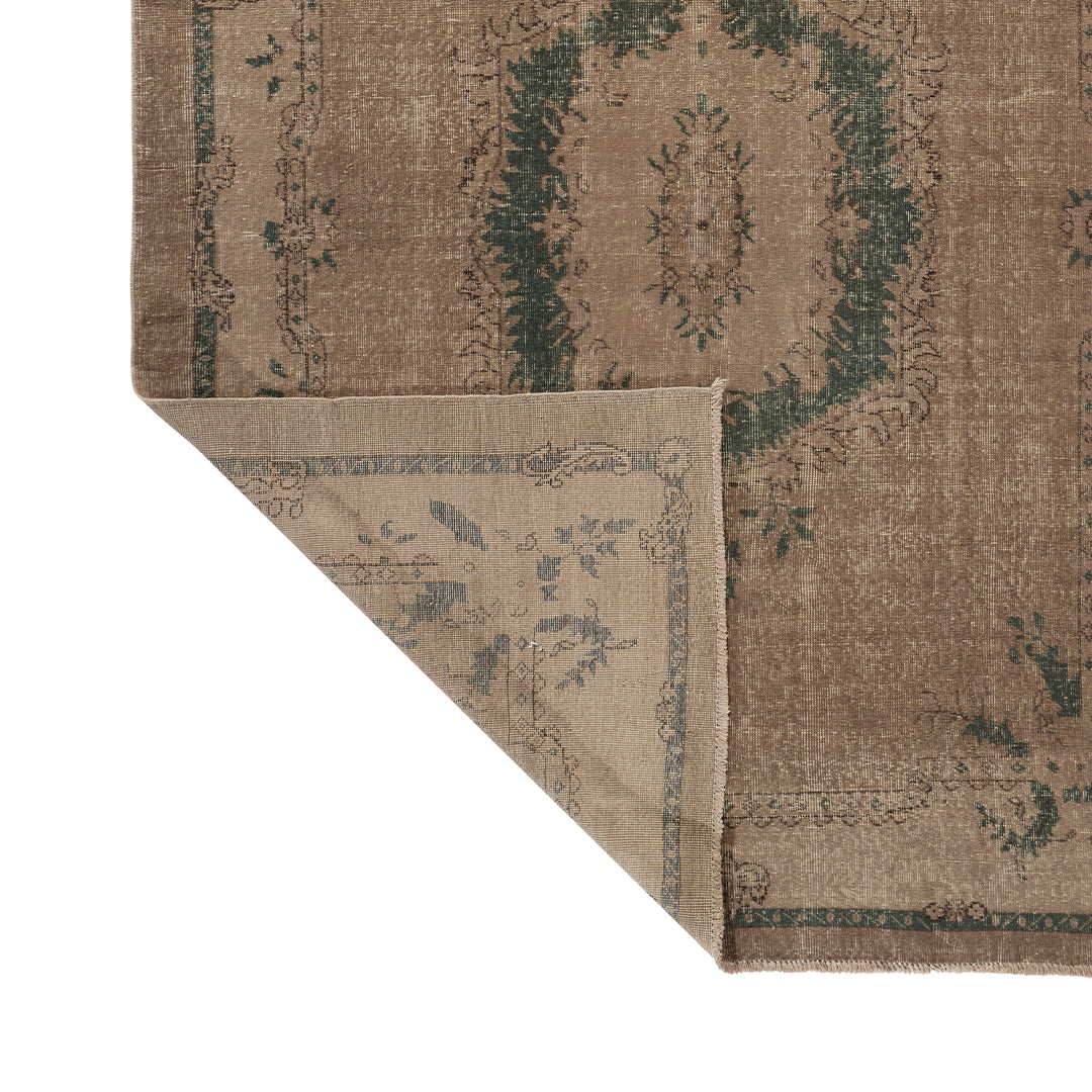 Vintage Brown Turkish Medallion Rug - TUR-BRN-TEA-68-007 - Arconiz