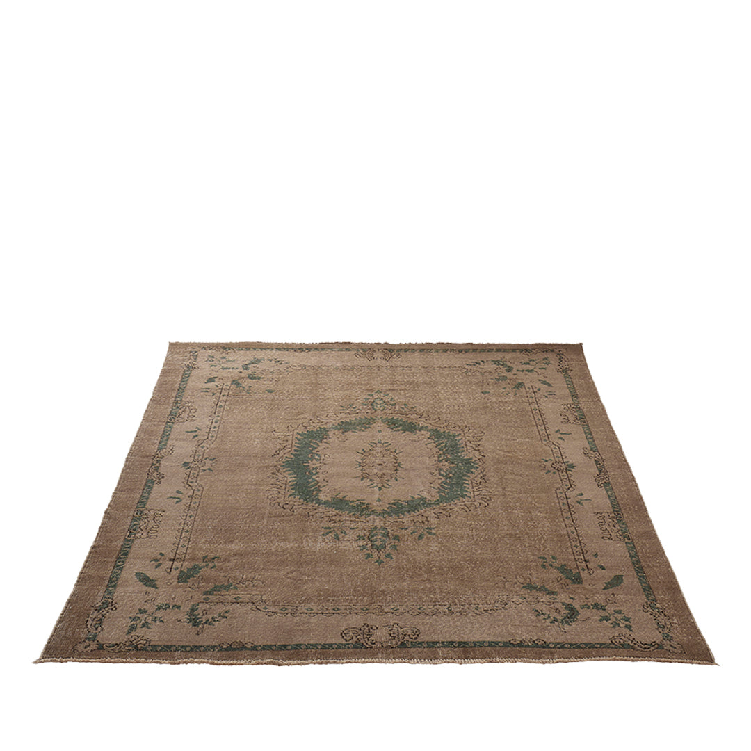 Vintage Brown Turkish Medallion Rug - TUR-BRN-TEA-68-007 - Arconiz