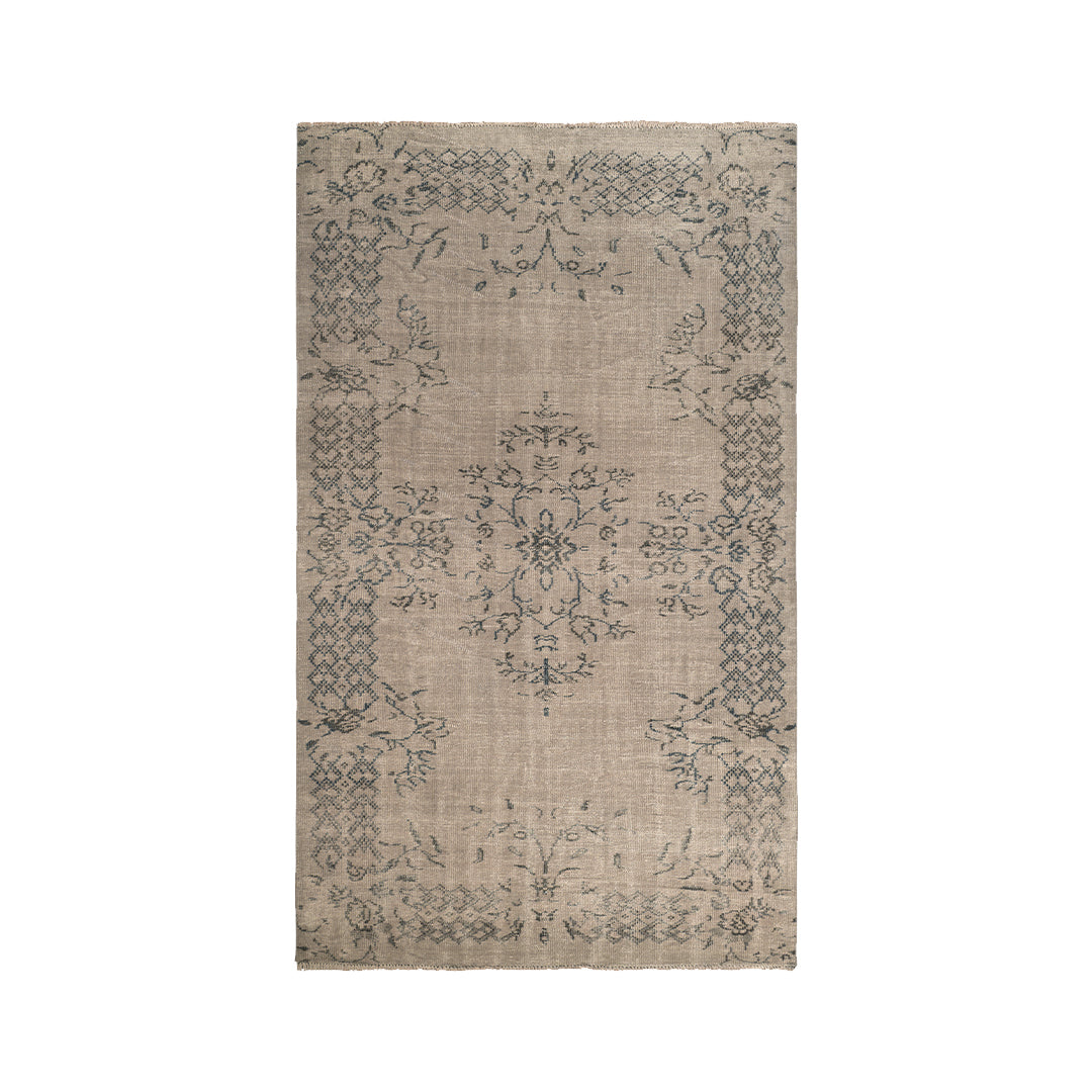 Vintage Beige Turkish Medallion Rug - TUR-BEI-HER-59-002 - Arconiz