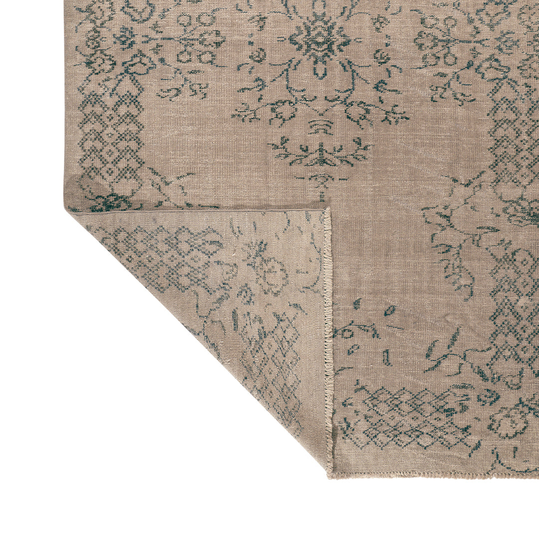 Vintage Beige Turkish Medallion Rug - TUR-BEI-HER-59-002 - Arconiz