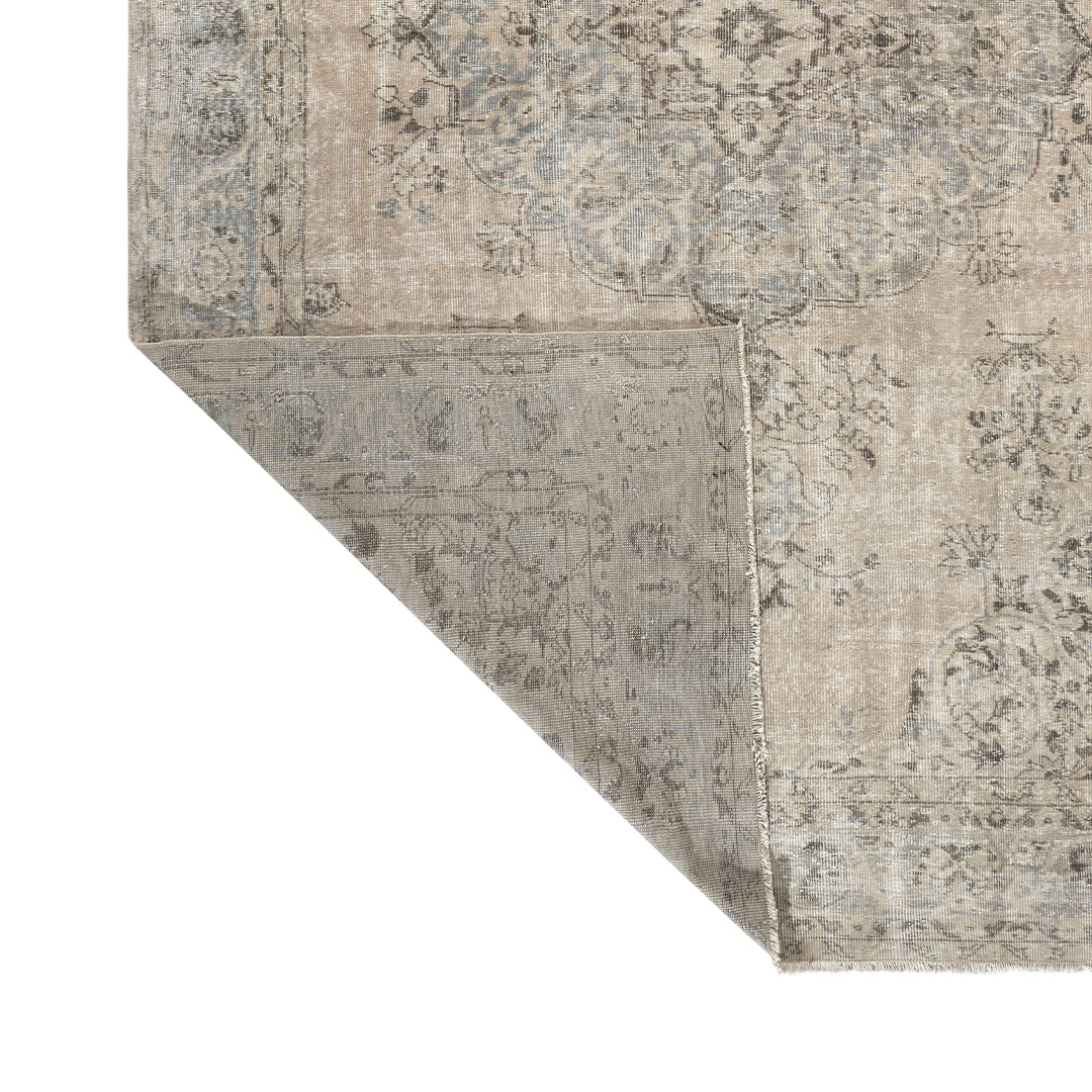 Vintage Beige Turkish Medallion Rug - TUR-BEI-PAT-710-010 - Arconiz