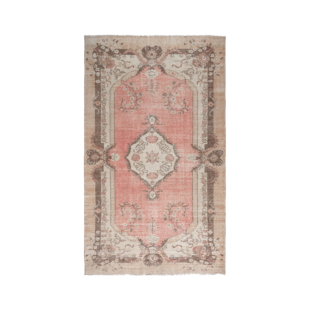 Vintage Beige Turkish Medallion Rug - TUR-PNK-SAL-610-013 - Arconiz