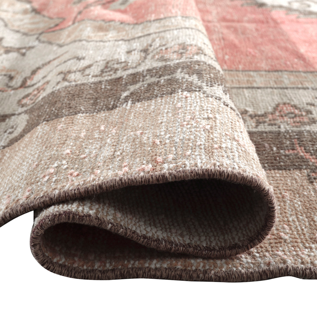 Vintage Beige Turkish Medallion Rug - TUR-PNK-SAL-610-013 - Arconiz