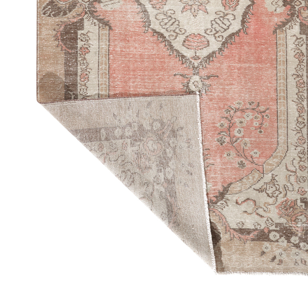 Vintage Beige Turkish Medallion Rug - TUR-PNK-SAL-610-013 - Arconiz