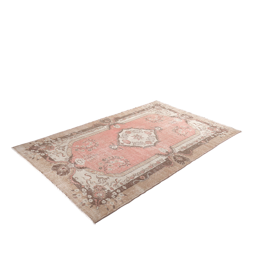 Vintage Beige Turkish Medallion Rug - TUR-PNK-SAL-610-013 - Arconiz