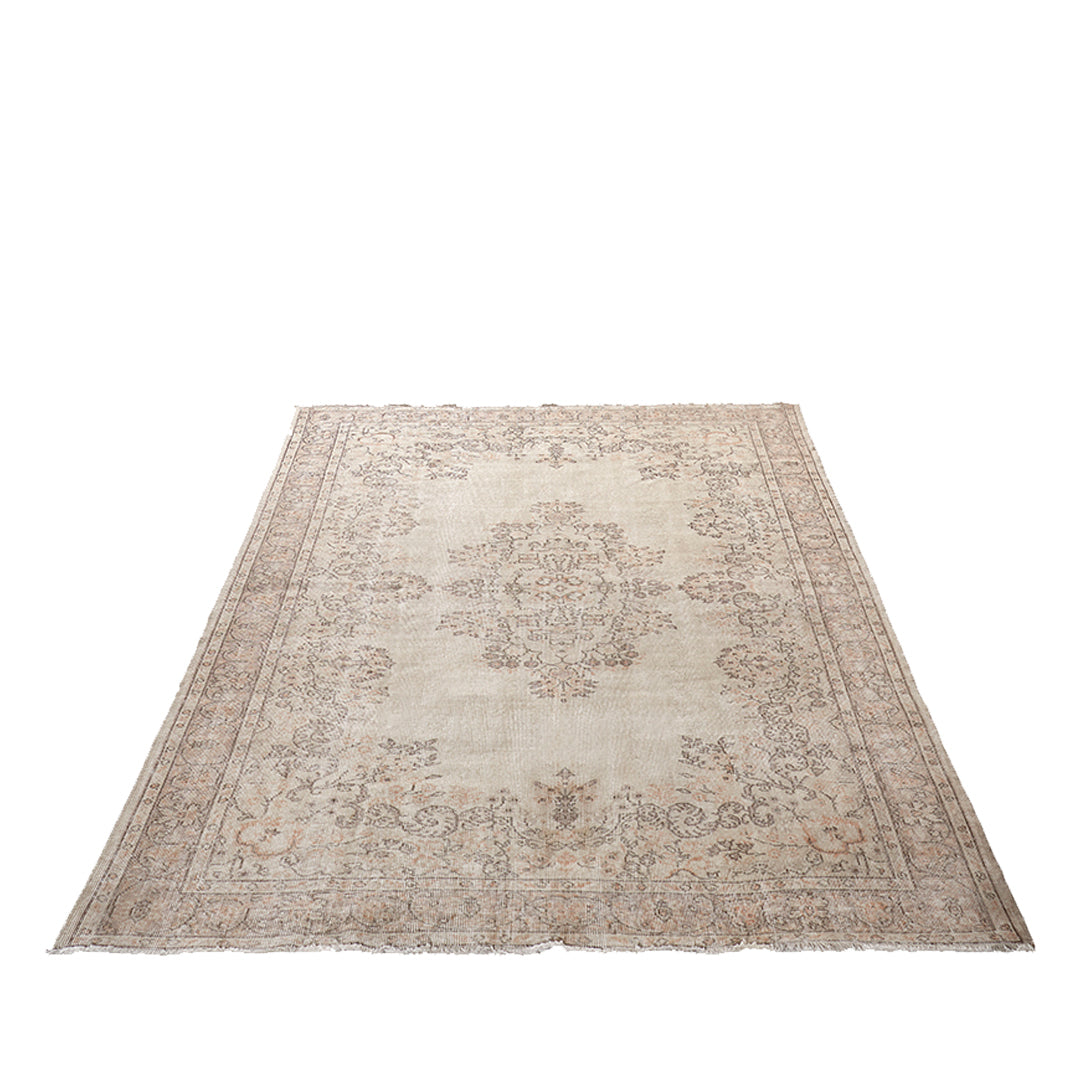 Vintage Cream Turkish Medallion Rug - TUR-CRM-OTT-69-004 - Arconiz
