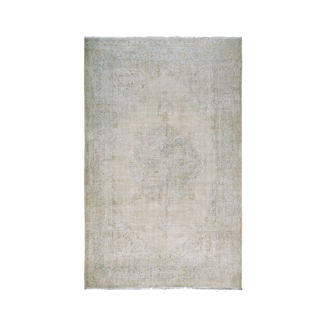 Vintage Beige Turkish Medallion Rug - TUR-BEI-ETH-610-003 - Arconiz