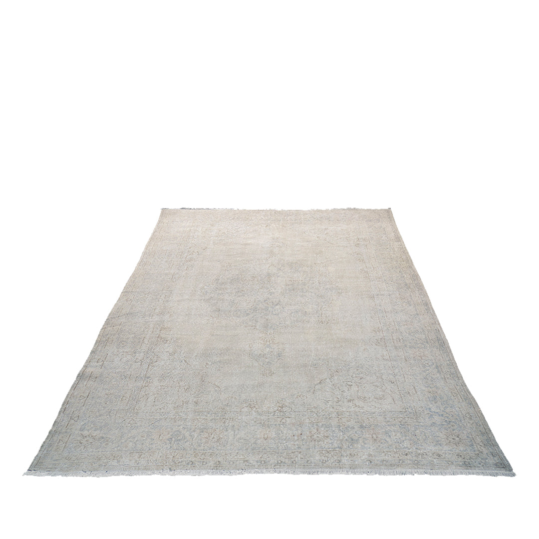 Vintage Beige Turkish Medallion Rug - TUR-BEI-ETH-610-003 - Arconiz