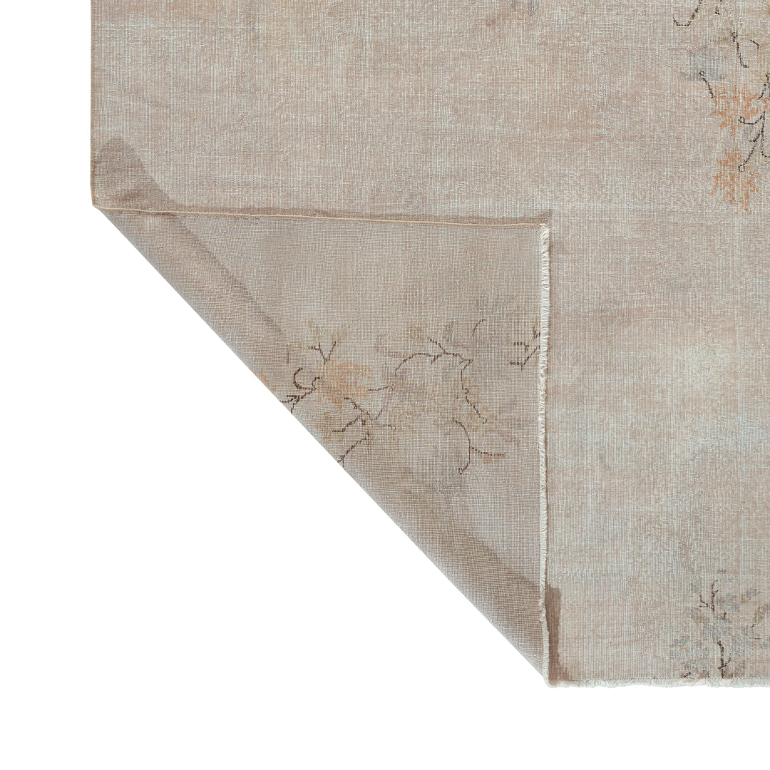 Vintage Beige Turkish Floral Rug - TUR-BEI-SAK-69-008 - Arconiz