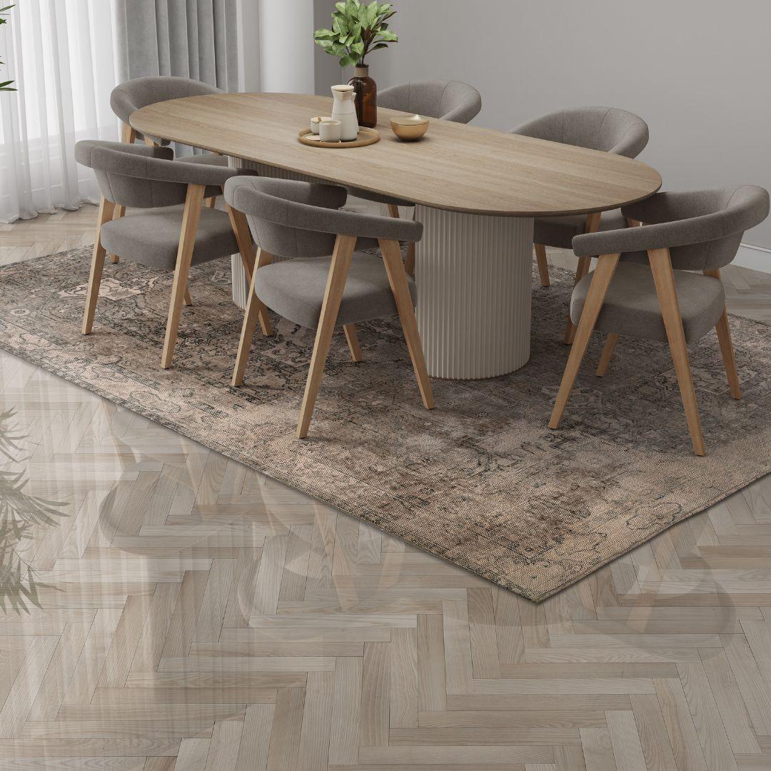 Vintage Gray Turkish Medallion Rug - TUR-GRY-TWL-68-006 - Arconiz