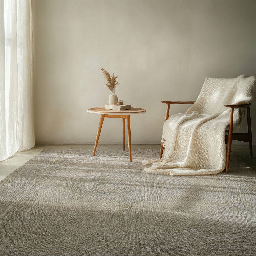 Vintage Beige Turkish Floral Rug - TUR-BEI-SAK-69-008 - Arconiz