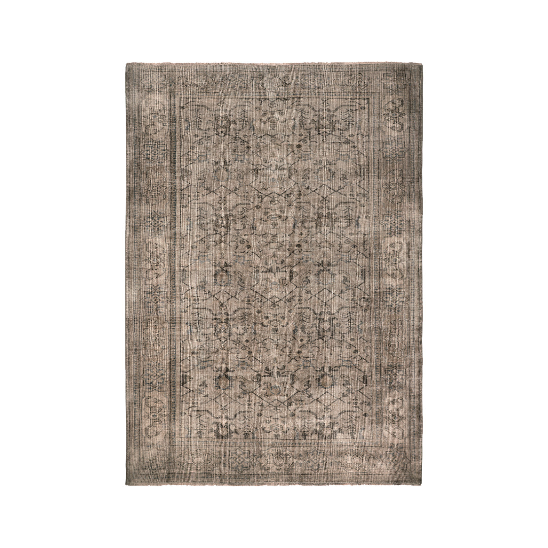 Vintage Beige Turkish Medallion Rug - TUR-BEI-MED-69-001 - Arconiz