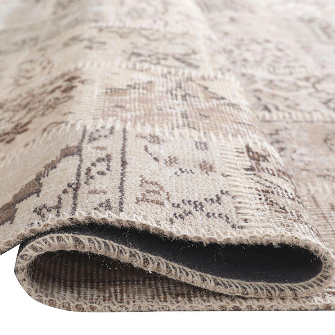 Vintage Mist Gray Patchwork Turkish Rug - TUR-GRAY-PAT-810-003 - Arconiz