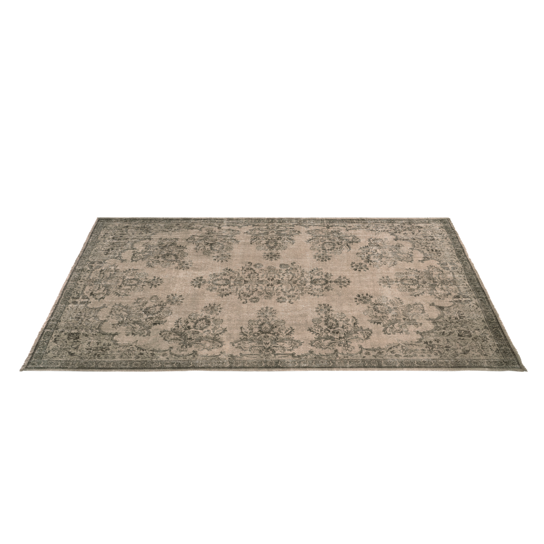 Vintage Beige Turkish Medallion Rug - TUR-BEI-VHE-610-012 - Arconiz