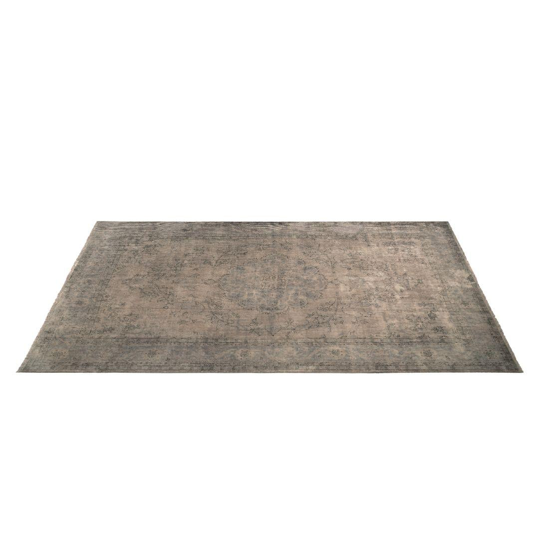 Vintage Beige Turkish Medallion Rug - TUR-GRY-ECL-710-005 - Arconiz