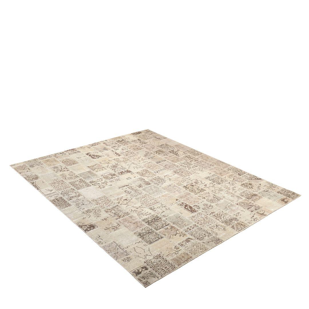 Vintage Mist Gray Patchwork Turkish Rug - TUR-GRAY-PAT-810-003 - Arconiz