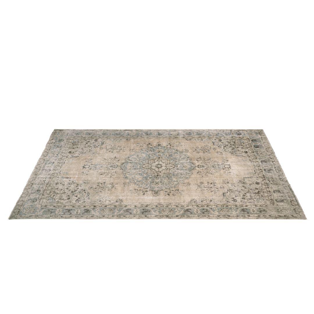 Vintage Beige Turkish Medallion Rug - TUR-BEI-PAT-710-010 - Arconiz