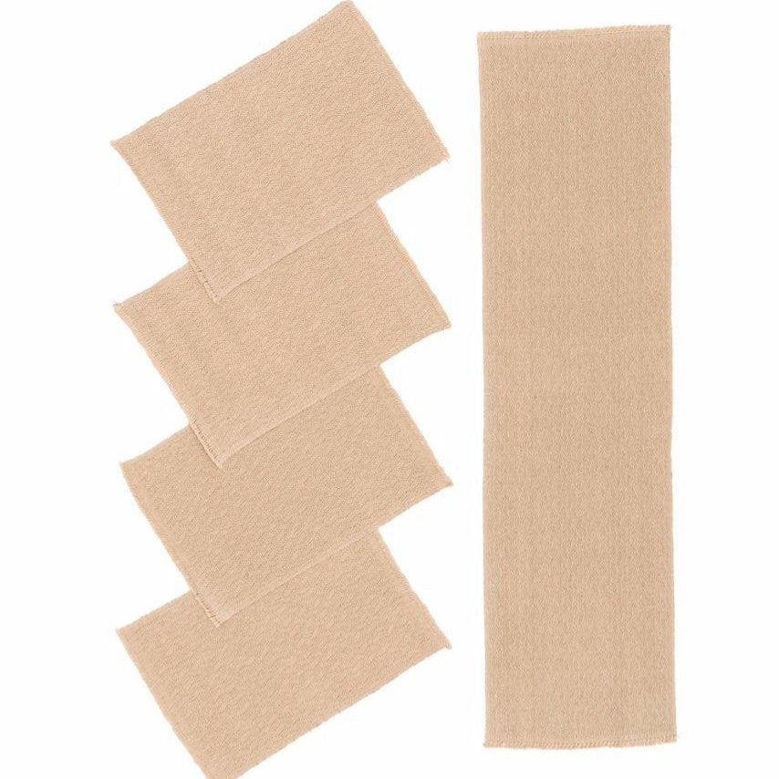 Tangled Chain Handwoven Hemp Placemat & Table Runner Set - 9IHRDOK001004 - Arconiz